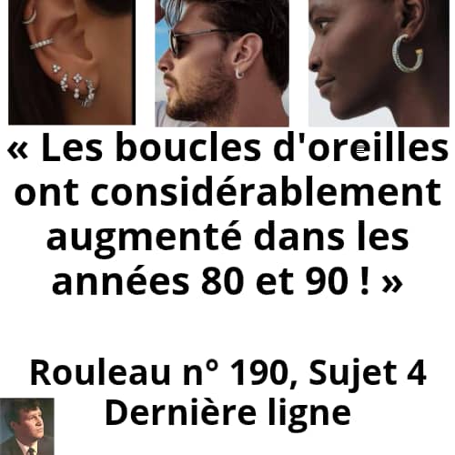 les boucles d'oreilles
